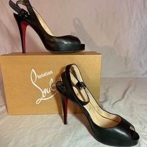 Black Leather Christian Louboutins